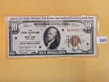 Series 1929 Ten Dollar National Currency in Very Fine