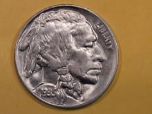 Very Choice Brilliant Uncirculated 1935-D Buffalo Nickel