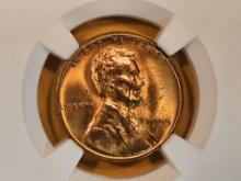 GEM! NGC 1955-S Wheat cent in Mint State 66 RED