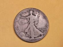 ** KEY DATE 1916-S Walking Liberty Half Dollar