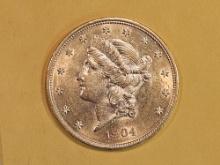 GOLD! Brilliant AU-BU 1904 Liberty Head Gold Twenty Dollars