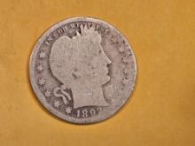 Better Date 1892-S Barber Quarter