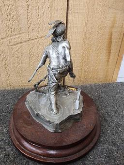 Mountain Man & Trapper Pewter Sculptures