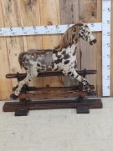 Early 1900s Childs Hobby Horse Glider Taxidermy