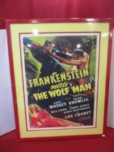 NOS Frankenstein Meets the Wolfman Framed Movie Poster
