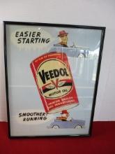 VeeDol Motor Oil Advertising Framed