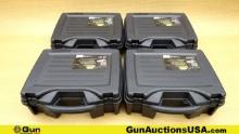 Plano XL Pistol/Accessory Case Pistol Cases. Like New. Lot of 4; Black Polymer Padded Hardcase, Padd