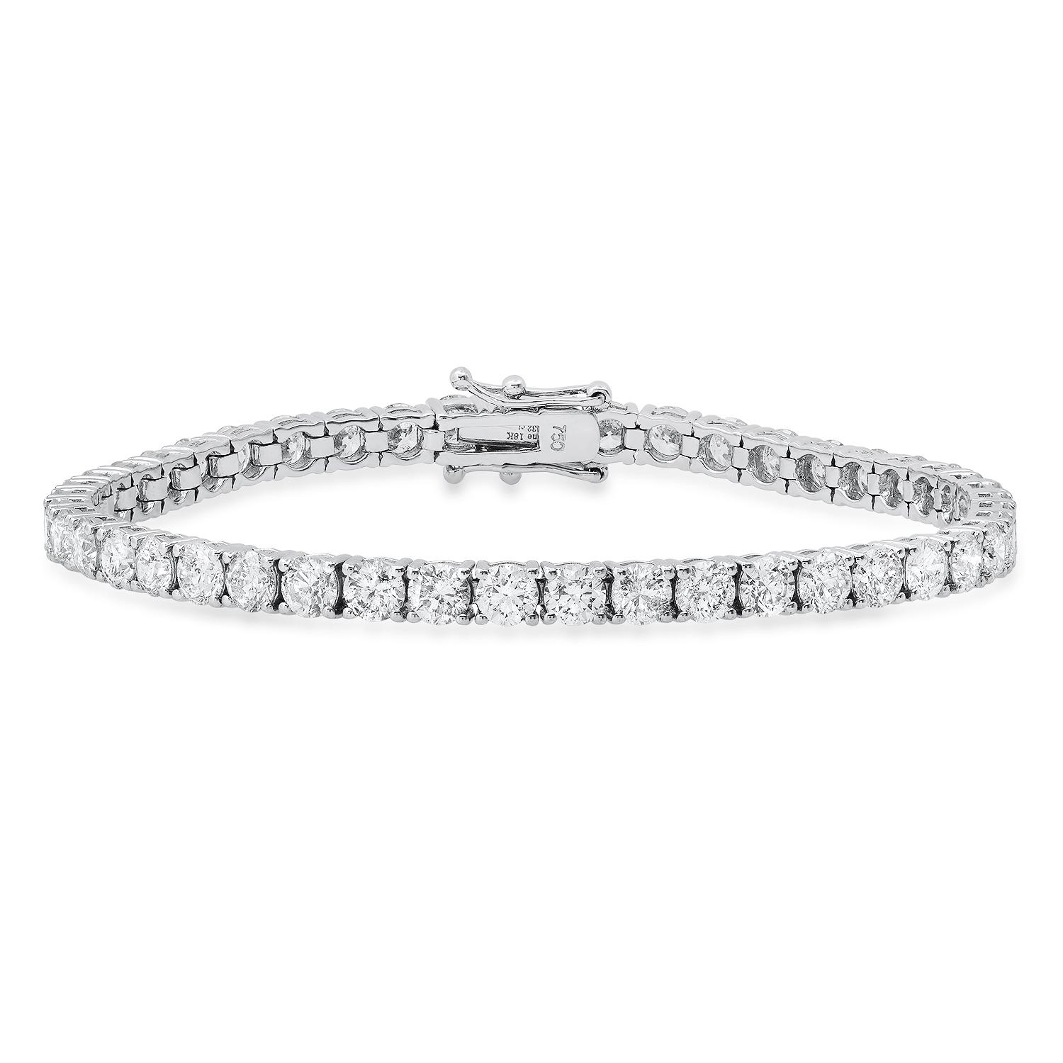 18K White Gold Setting with 9.32ct Diamond Bracelet