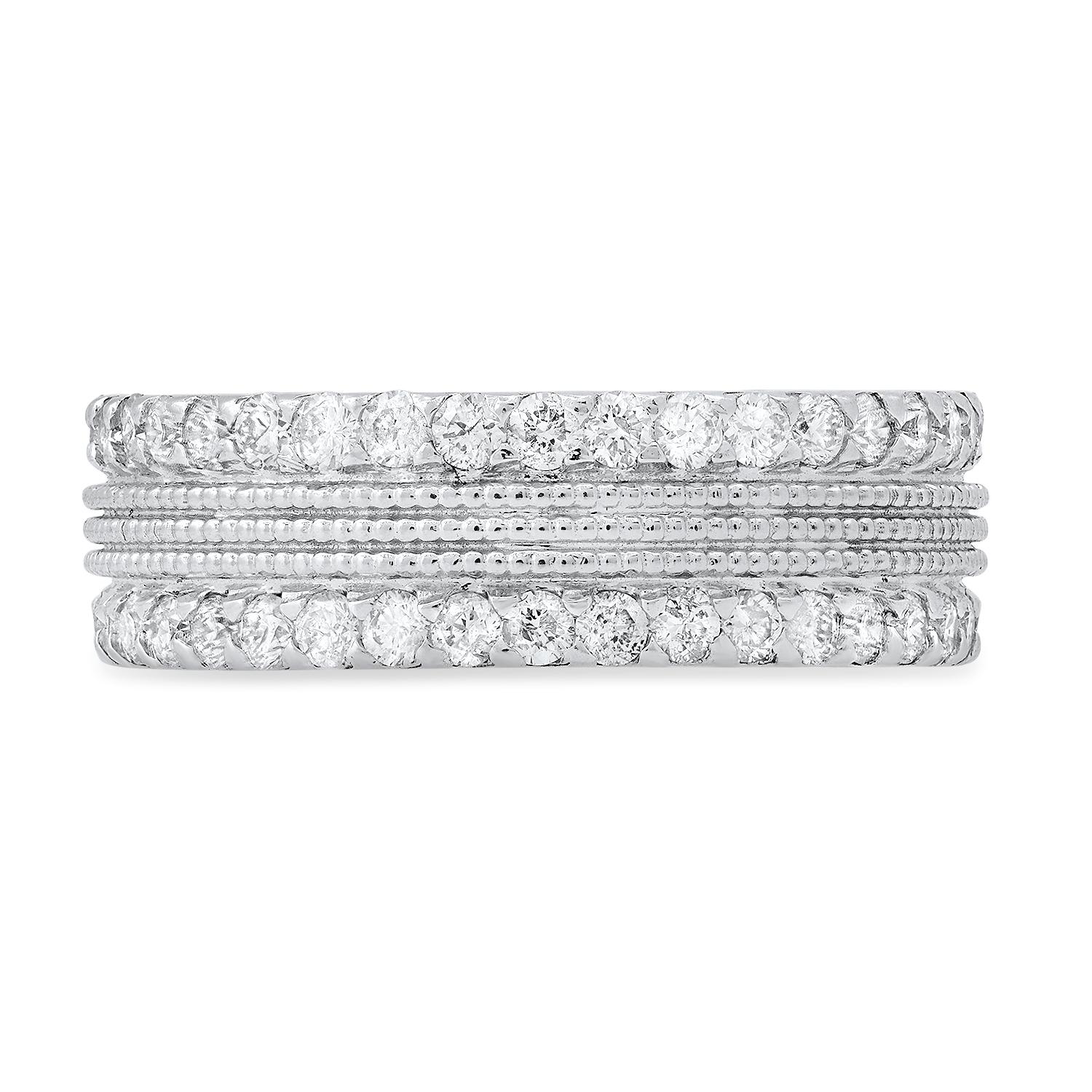 14K White Gold Setting with 1.65ct Diamond Ladies Band