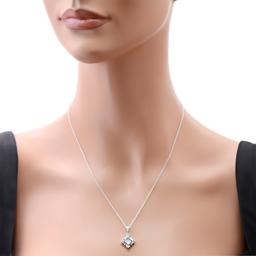 14K White Gold Setting with 0.50ct Diamond Ladies Pendant