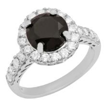 14k White Gold 2.29ct & 0.73ct Diamond Ring