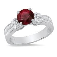 18K White Gold Setting with 0.91ct Tourmaline and 0.56ct Diamond Ladies Ring