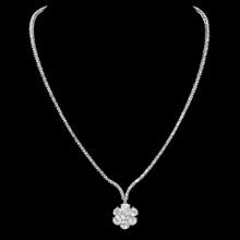 18k White Gold 8.53ct Diamond Necklace