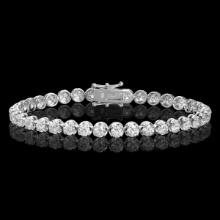 18k White Gold 7.35ct Diamond Bracelet