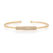 14K Yellow Gold Setting with 0.52ct LALI" Designor Diamond Bangle Bracelet"