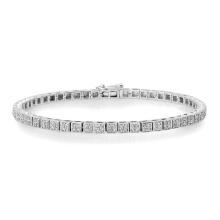 14K White Gold Setting with 2.0ct Diamond Bracelet