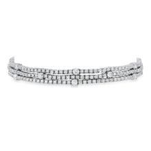 18K White Gold and 4.48ct Diamond Bracelet