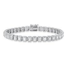 14K White Gold Setting with 5.40ct Diamond Ladies Bracelet