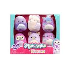 Squishmallows Squishville! Purple Pals Squad Mini Plush 6-Pack Set