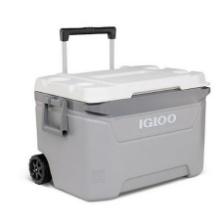 Igloo 60 Quart Sunset Roller Cooler, Gray and White