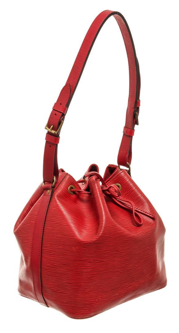 Louis Vuitton Red Epi Leather Noe PM Bag