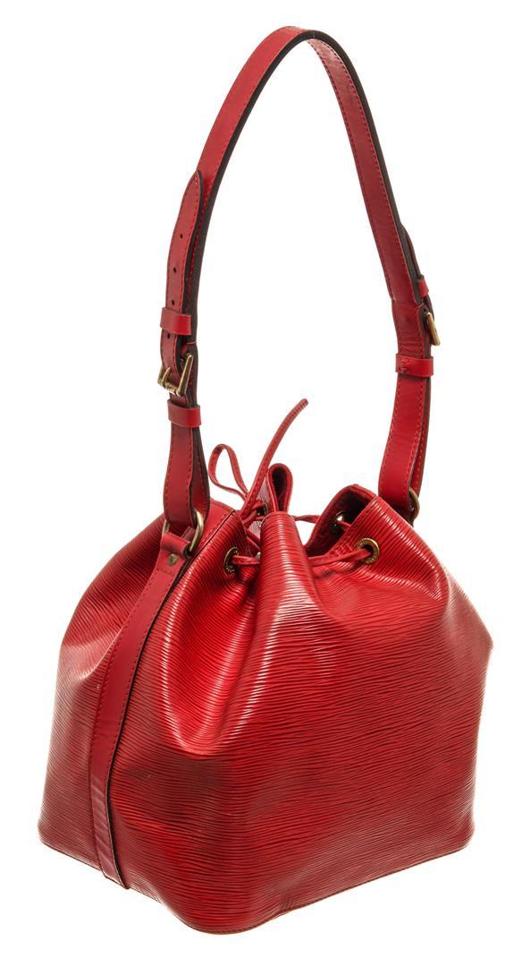 Louis Vuitton Red Epi Leather Noe PM Bag