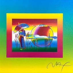 Rainbow Umbrella Man on Blends by Peter Max