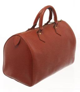 Louis Vuitton Brown Epi Leather Speedy 30 Satchel Bag