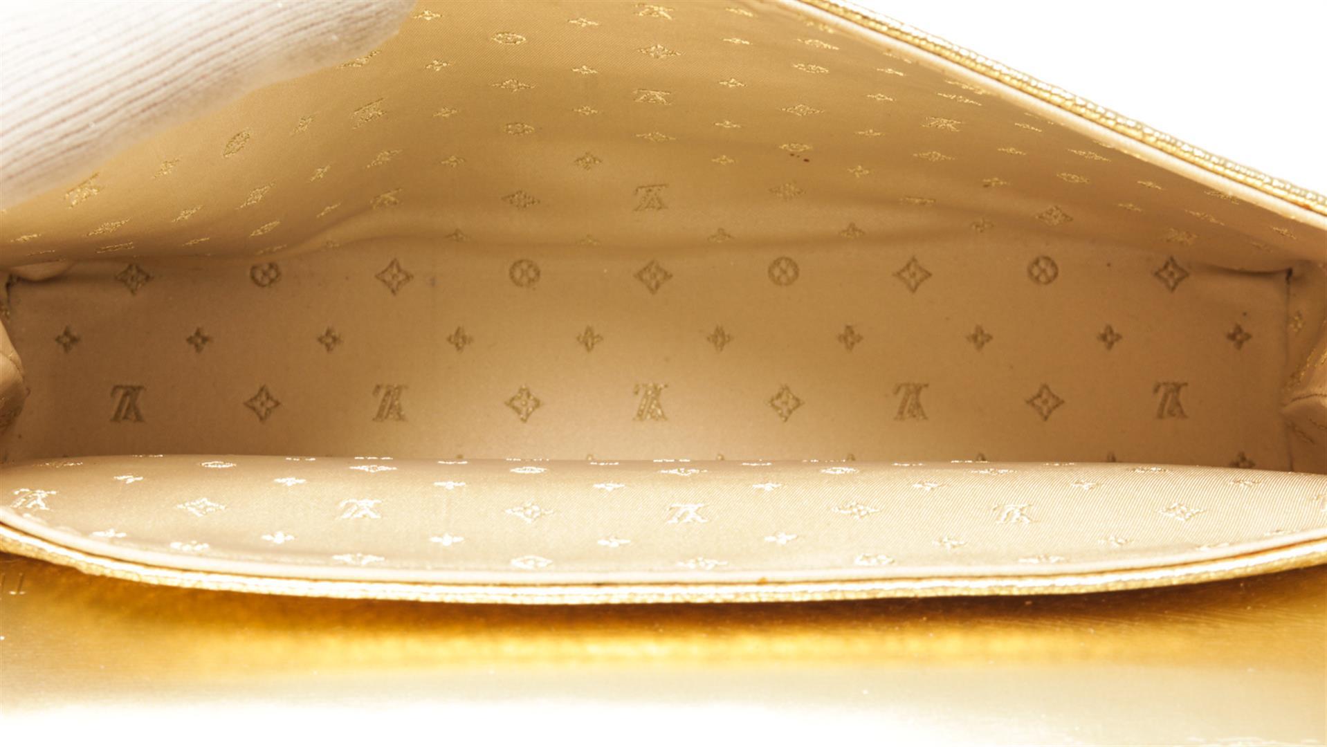 Louis Vuitton Gold Leather Top Handle Bag