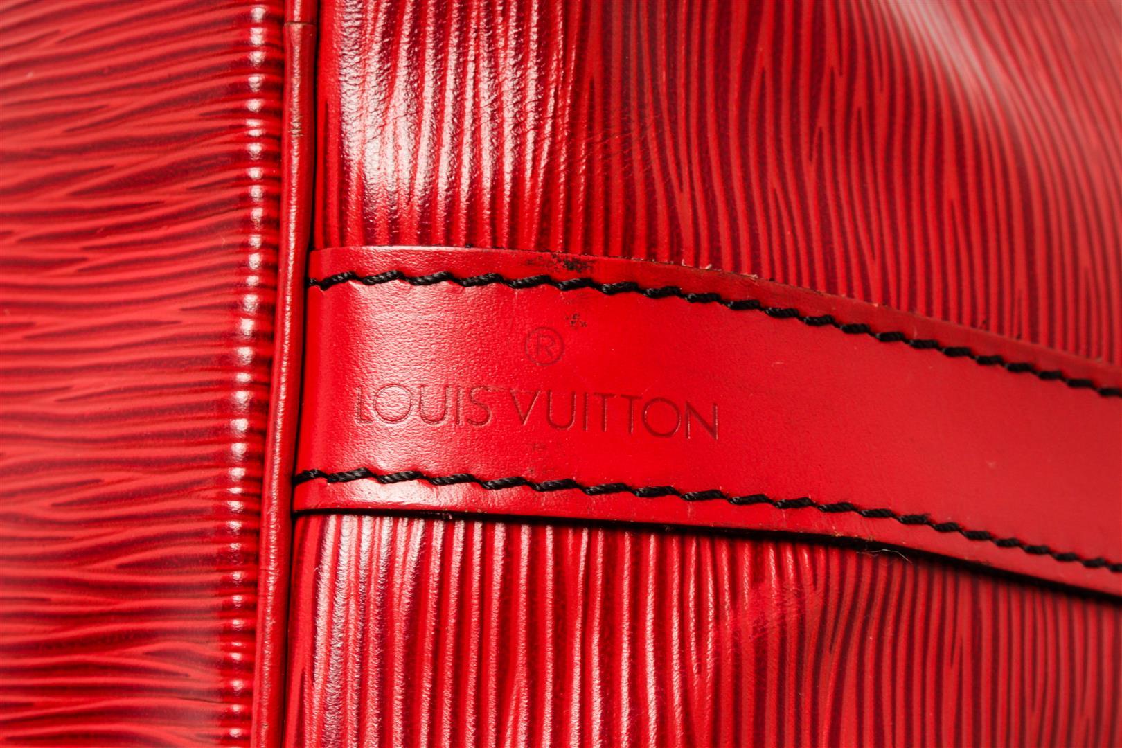 Louis Vuitton Red Epi Leather Petit Noe Shoulder Bag