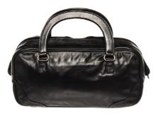 Prada Black Vitello Daino Leather Mini Satchel Bag