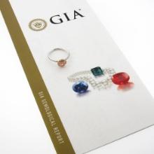 NEW 14K TT Gold GIA NO HEAT Padparadscha Sapphire & Diamond Halo Engagement Ring