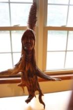 39 In. Carved Indian Chief Driftwood