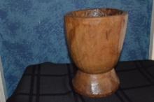 9 in. tall wooden mortar