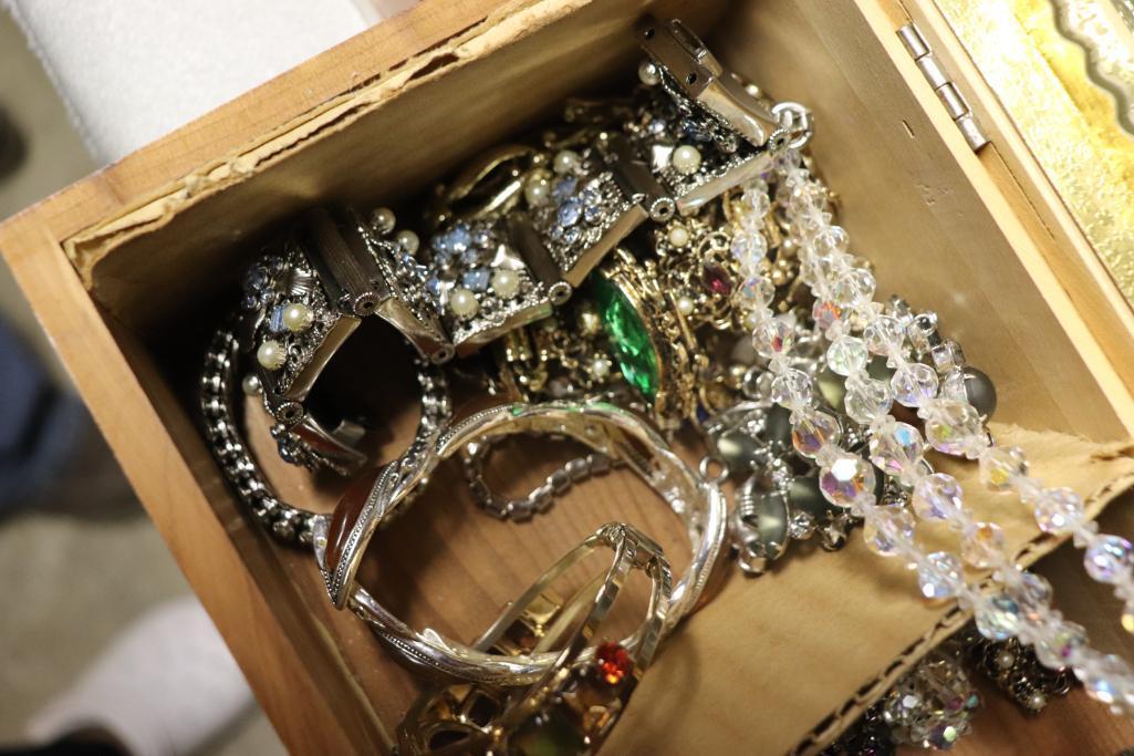 Jewelry Box with Quantity of Costume Jewelry