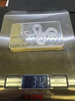 2013 Year of The Snake 10 Oz .999 Fine Silver Bullion Bar