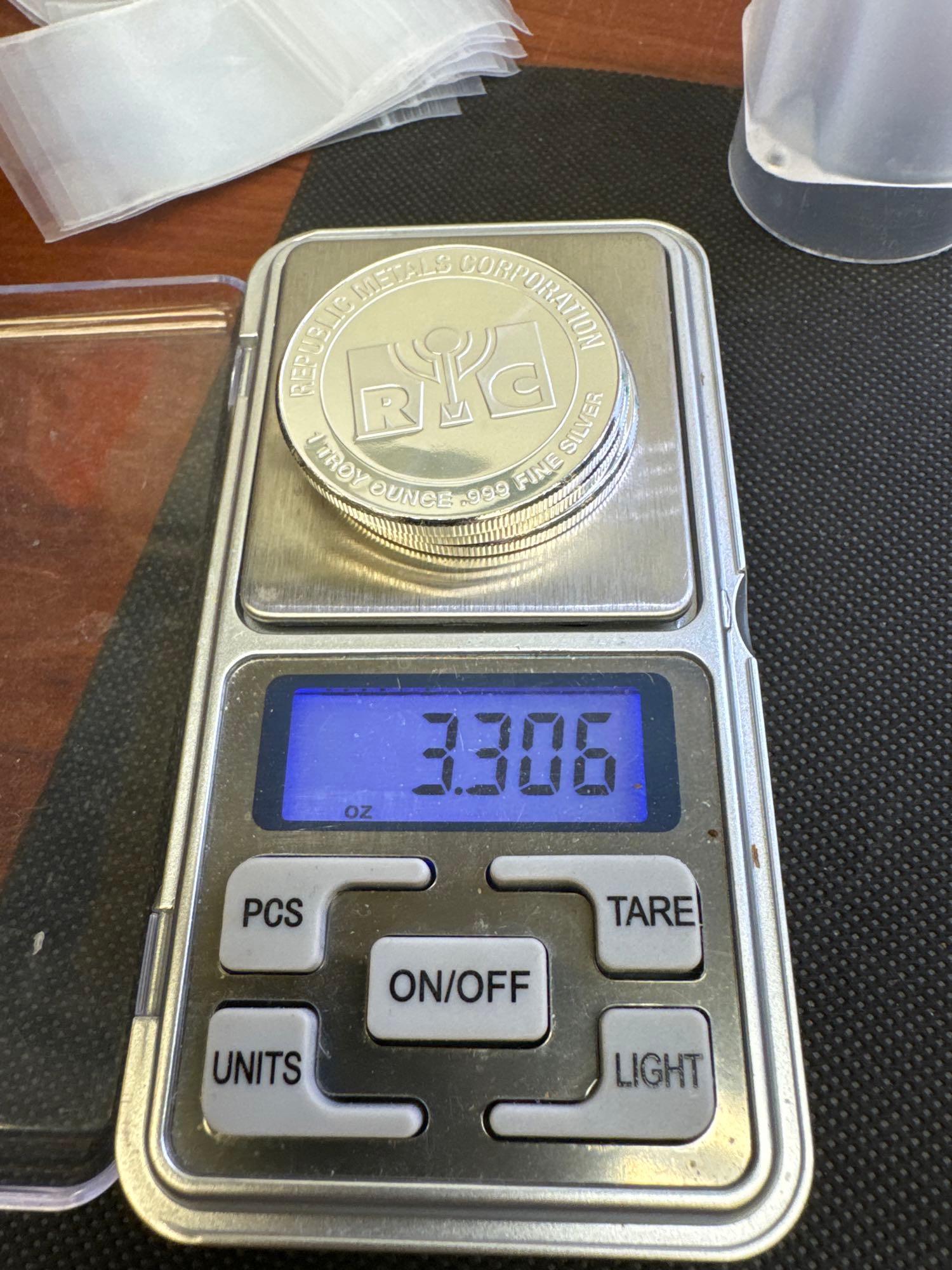 3x RMC 1 Troy Ounce .999 Fine Silver Bullion Coins 3.30 Oz