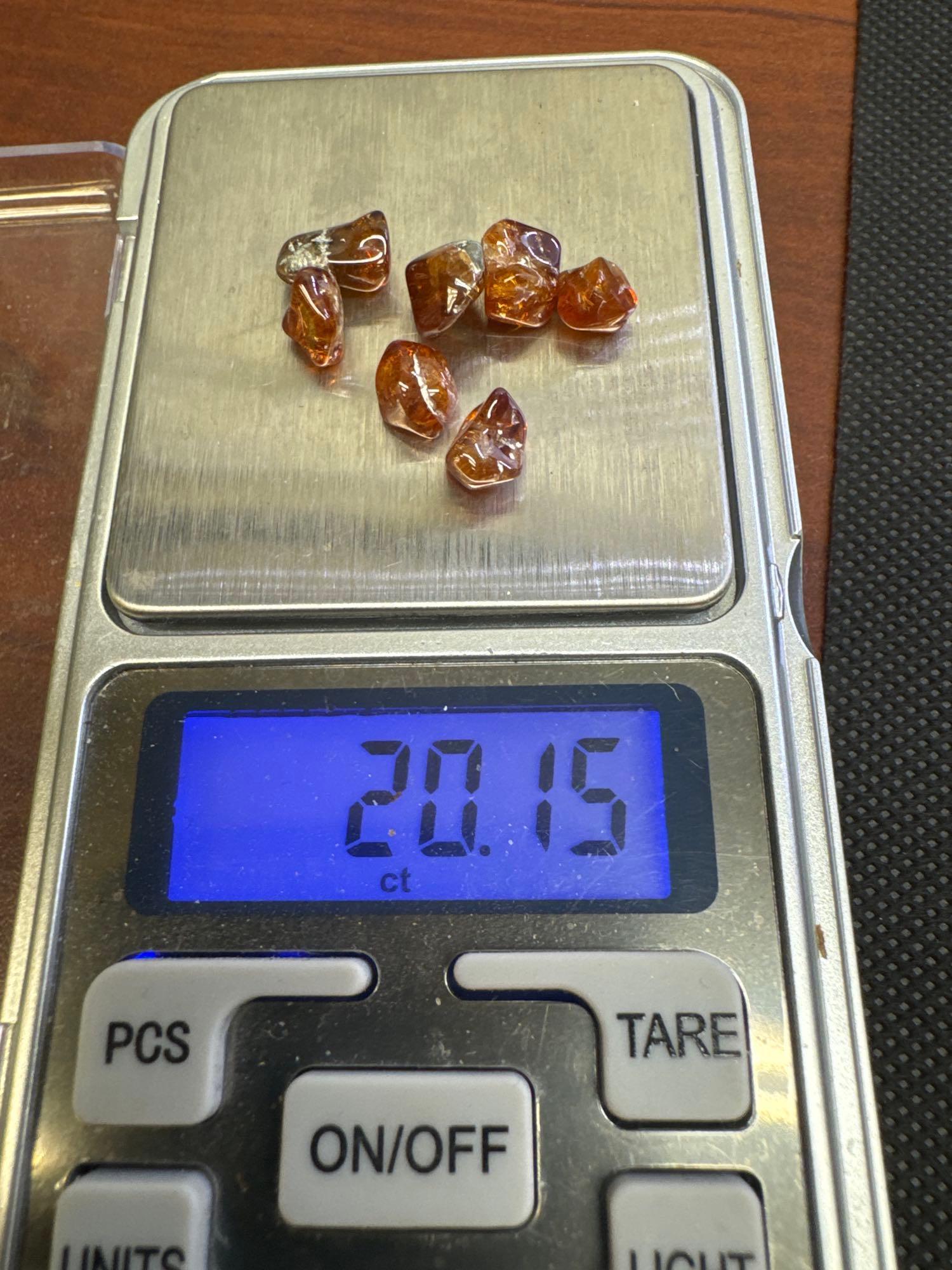 Orange Garnet Gemstones 20.51 Ct