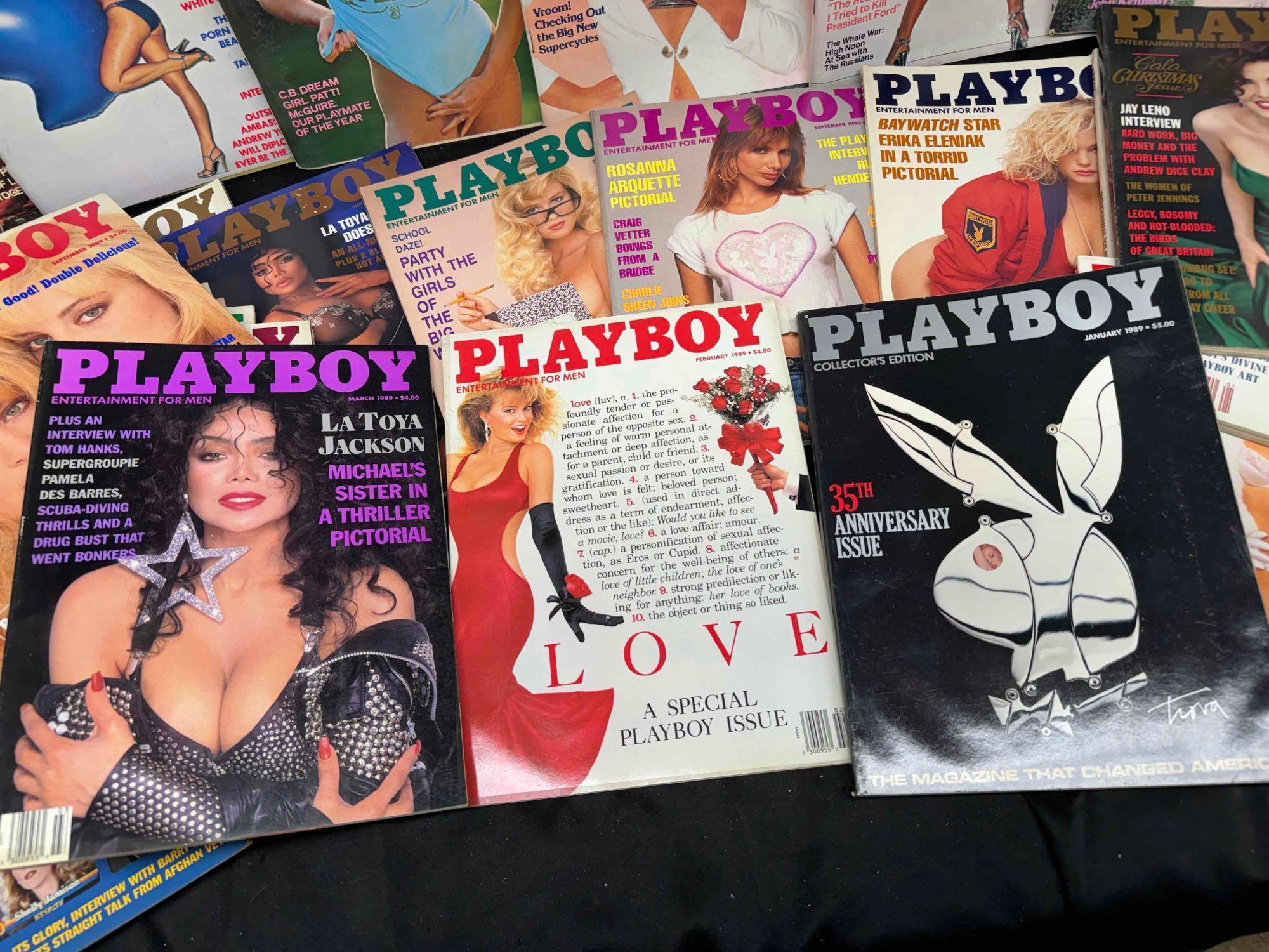 32 Vintage Playboy Magazines 2970s-1990s Latoya Jackson Trump Centerfolds