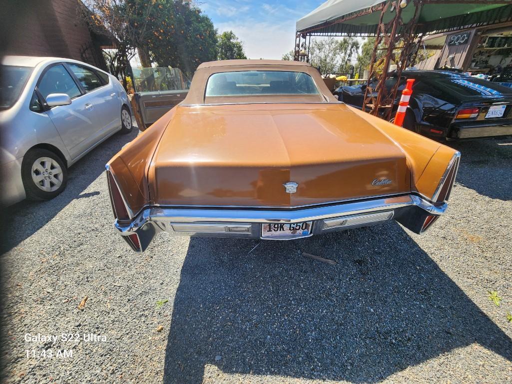 Running 1970 Cadillac Deville Convertible Signed Title