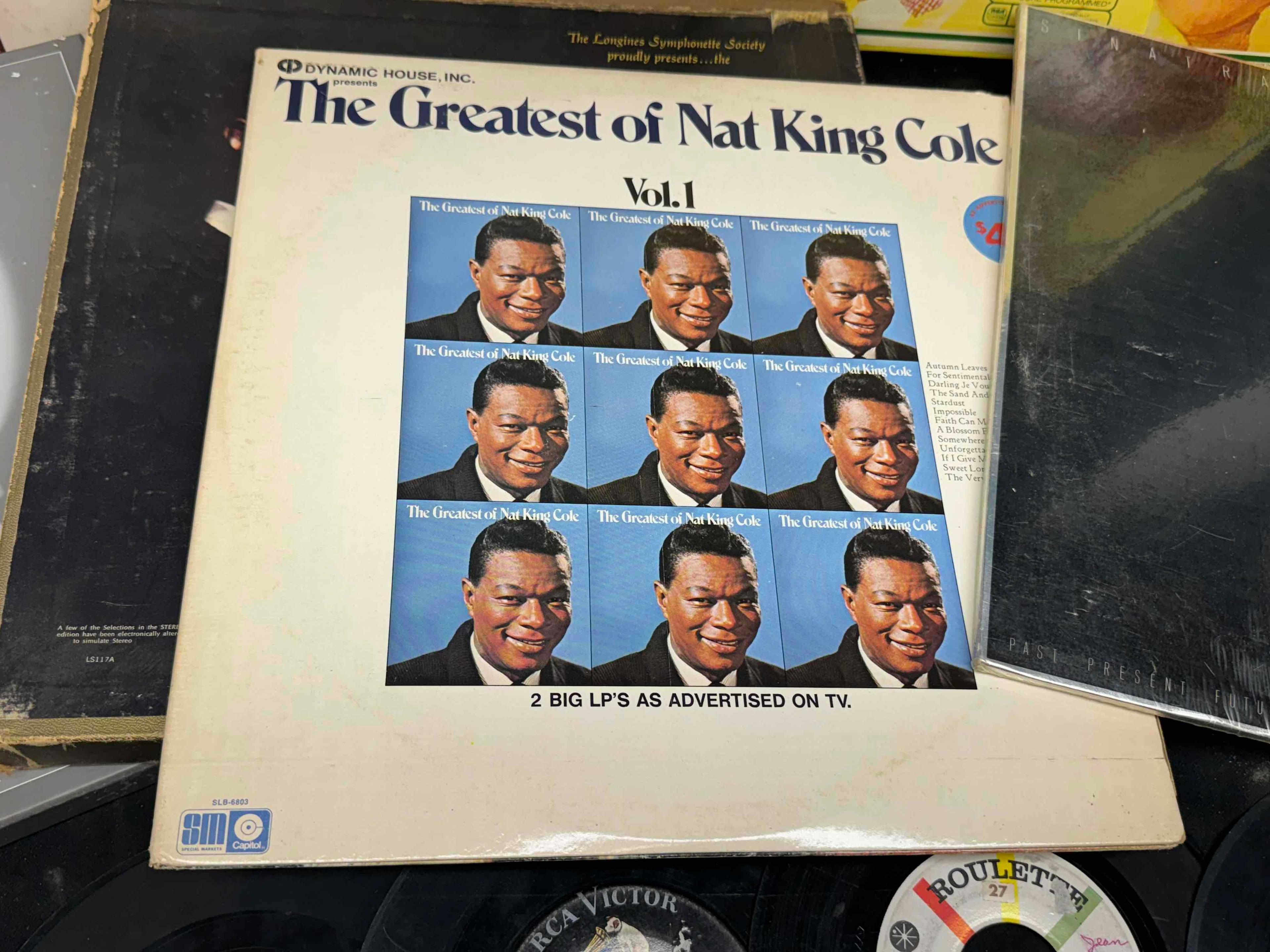 Vintage Vinyl Records 33s and 45s Frank Sinatra, Bring Crosby, Nat King Cole more