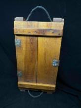 Unique Wooden Chest Locker military ammo box - Case with Rope Handles
