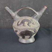 Vintage Chimu Pottery Stirrup Vessel