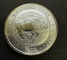 1 1/4 Oz .9999 Fine Silver 2015 Canadian Buffalo Bullion Coin