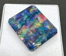 Multi-Color Emerald Cut Ammolite Gemstone