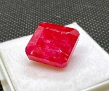 Square Cut Red Ruby Gemstone 7.60ct