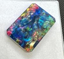 Multi-Color Emerald Cut Ammolite Gemstone 43.50ct