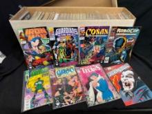 Long Box Approx 250 Comics Robocop, Conan, Iron Man, Titans more