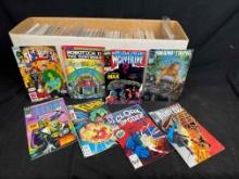 Long Box Approx 250 Comics Swamp Thing, Robotech, Wolverine more