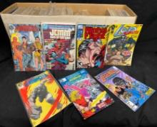 Long Box Approx 200 Comics. Lobo, Legion of Superheroes, Jemm more